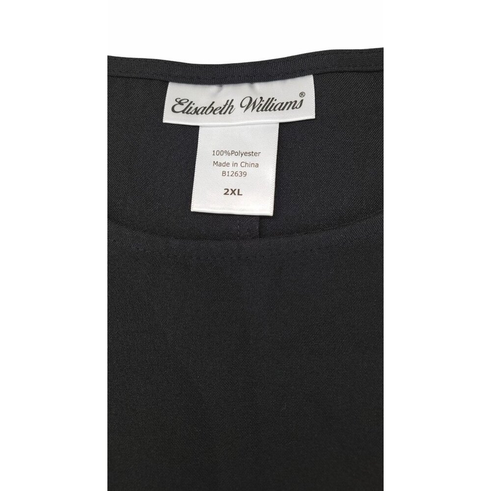 Elisabeth Williams Sleeveless Black Polyester Tank Blouse 2XL Scoop Plus New - Picture 3 of 6